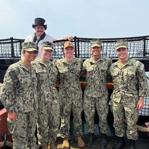 Midshipman at attention